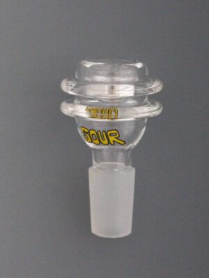 Sour Glass 14/20 clear glass on glass bowl Sour Glass 14/20 clear bowl