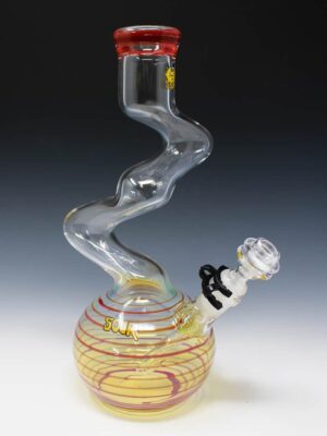 Sour Glass 12" Skinny Twist Yellow Fume Bubble