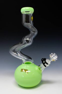 Sour Slime Green Clear 12" Twist Bong