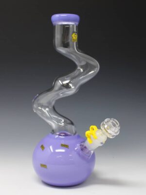 Sour glass 12" skinny twist violet clear