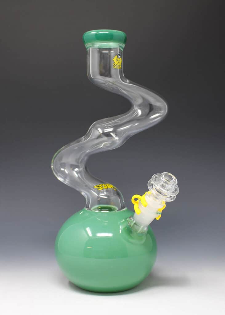 Sour 12" jade clear bubble bong